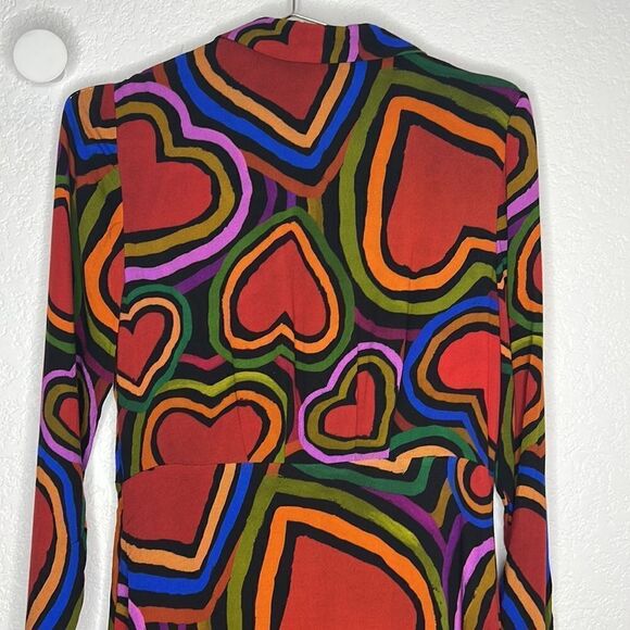 NWT Farm Rio Rainbow Wild Hearts Maxi Dress Small - Picture 7 of 16